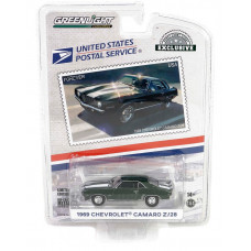 30372-GRL CHEVROLET Camaro Z28 "United States Postal Service (USPS)" 1969 Green with White Stripes, 1:64